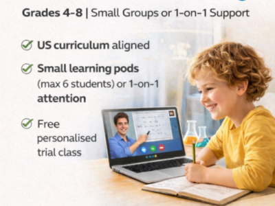 Online Maths & Science Tutoring for Grades 4 – 8 (USA)